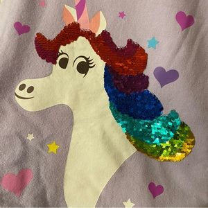 Disney Parks Inside Out Rainbow Unicorn Girls Lightweight Sweatshirt Size Large